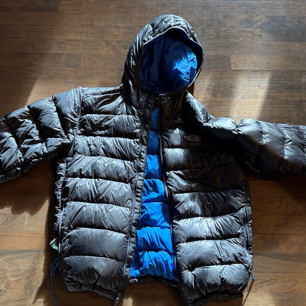 The North Face Black and Blue Puffer Jacket